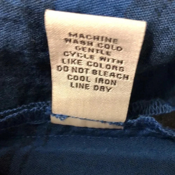 Habitat blue/black tunic top with three large decorative buttons. - Picture 9 of 9